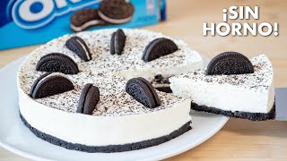 CHEESECAKE de OREO Sin Horno con 4 Ingredientes 💙  Postre de Oreo Frío [upl. by Shishko]