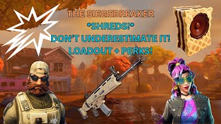 Fortnite STW THE SIEGEBREAKER SHREDS End Game Soldier Loadout  Best Perks [upl. by Laidlaw667]