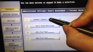 Konica Minolta Finisher Adjustments [upl. by Jesselyn]