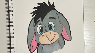 Masterclass on How to Draw Donkey Eeyore from Winnie the Pooh and the Honey Tree [upl. by Nidraj]