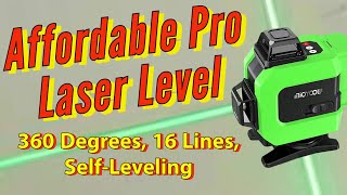 Affordable Self Leveling Laser Level 360 Degrees 16 Lines Laser Level Review Setup and Demonstration [upl. by Nosyarg]