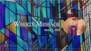 March 1 2024  Monsignor Michaels Weekly Message  Mother of Sorrows Murrysville PA [upl. by Yrrab412]