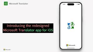 Redesigned Microsoft Translator iOS app [upl. by Loraine]