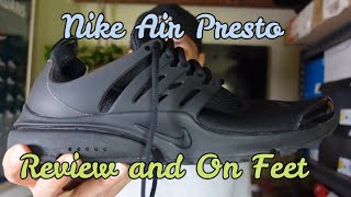 Nike Air Presto Triple Black Blackout Review and On Feet [upl. by Clarke]