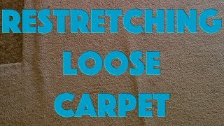 How to Restretch Loose Carpet to Remove Buckles [upl. by Atirihs]