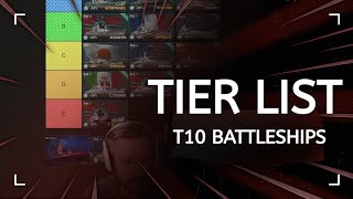 WOWS Best T10 Battleships  Tier List [upl. by Elleinod]