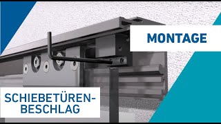 Montagevideo eines LINE Schiebetürenbeschlages  GARANT [upl. by Zebe]