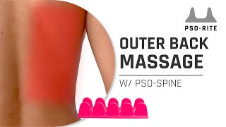 How To Use The Pso Spine On Your Outer Back I Massage Tool I PSORITE I [upl. by Rosel]