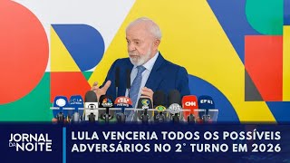 Quaest Lula venceria todos os possíveis adversários no 2° turno das eleições  Jornal da Noite [upl. by Llen700]