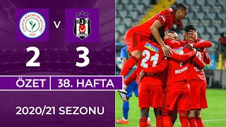 ÖZET Ç Rizespor 23 Beşiktaş  38 Hafta  202021 [upl. by Dranoel]