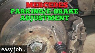 Mercedes ParkingEmergency Brake Adjustment [upl. by Four]