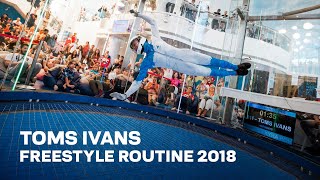 Toms Ivans WCIS 2018 Indoor Skydiving Freestyle Routine  AERODIUM [upl. by Aihsein563]