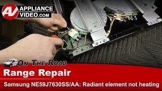 Samsung Stove Repair  Radiant Element Not Heating  Single Radiant Element [upl. by Ayotac]