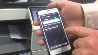 Konica Minolta bizhub C368 NFC Printer Registration in PageScope Mobile [upl. by Wons754]