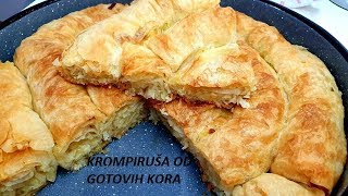 POSNA PITA SA KROMPIROM OD GOTOVIH KORA KROMPIRUŠA [upl. by Sleinad]