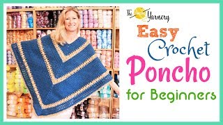 How to Make an Easy Crochet Poncho for Beginners [upl. by Lean612]