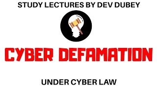 Cyber Defamation  What is Cyber Defamation  Meaning Definition  Legal terms  HindiEnglish [upl. by Ecnar]