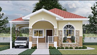 BUNGALOW HOUSE DESIGN  3 BEDROOMS  125 SQM  1345 SQFT [upl. by Holbrooke]