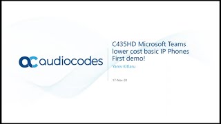 C435HD is a lower cost basic native Microsoft Teams desk phone – first demo [upl. by Lorin36]