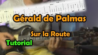 Gerard De Palmas  Sur la route  GUITAR TUTORIAL wTABS [upl. by Hakeber]