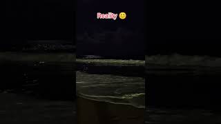 Bioluminescence Expectation vs Reality shortsfeed ytshorts bioluminescence beach moonlight [upl. by Naivaj826]