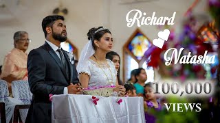 Richard weds Natasha  Indian Christian wedding  Cinematic wedding highlight [upl. by Sharyl]