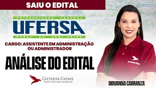 UFERSA  Análise do Edital  Prof Giovanna Carranza [upl. by Ylurt]