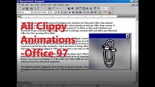 Original Clippy Animations in MS Office 97 [upl. by Akena]