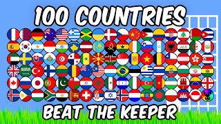 100 Countries Beat The Keeper Tournament  Algodoo Marble Race [upl. by Crowe]