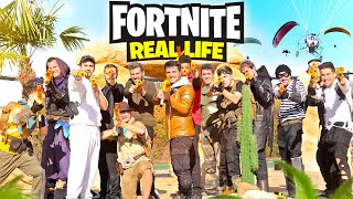 ENORME BATTLE ROYALE NERF FORTNITE  dans la vraie vie [upl. by Tarfe]