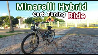 Motorized Bikes End of the Minarelli Riding and tuning the carb Part 1 [upl. by Aidua]