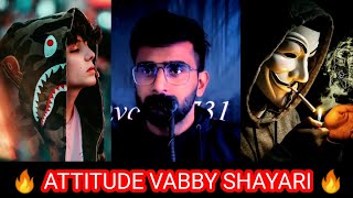 ❌vabby attitude shayari 🔥 attitude shayari status for boy 🤬 vabby attitude shayari video [upl. by Nowujalo864]