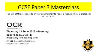 GCSE Geography  Paper 3 Masterclass [upl. by Lamarre]