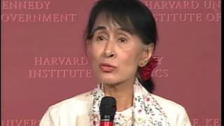 A Public Address by Daw Aung San Suu Kyi  Institute of Politics [upl. by Ledairam]