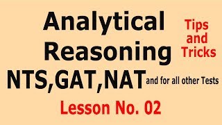 Analytical Reasoning Tips and Tricks  Lesson No 02 [upl. by Seniag]