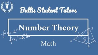 Introduction to Number Theory  Math [upl. by Ylloj]