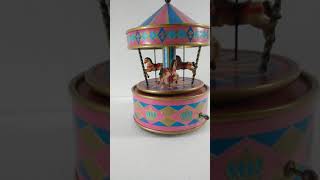 Vintage Otagiri Japan Carousel Waltz Music Box 1981 1220 [upl. by Ahsuatal]