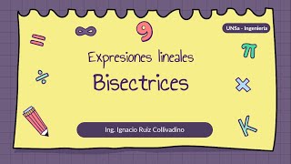 41  Expresiones lineales  Bisectrices [upl. by Rhyner]