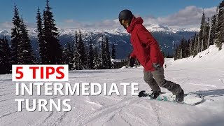 5 Tips for Intermediate Sliding Turns  Snowboard Tutorial [upl. by Letnohc]