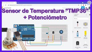 ✅ Sensor de Temperatura TMP36  Potenciómetro Termostato con Arduino y Simulación en TINKERCAD 💥 [upl. by Annirak340]