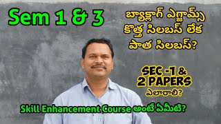 Backlog syllabus amp Skill Enhancement course SEC [upl. by Gievlos141]