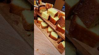 Lemon Drizzle Traybake on beautiful Wooden stand foryou foodie short cake baking video [upl. by Burwell]