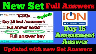 TCS iON New Set of day 15 final Assessment Full Answer Key Updated 💯 Knockdown the lockdown [upl. by Roon]