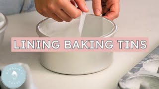 How to Properly Line Your Baking Tins  Georgias Cakes [upl. by Akanke629]