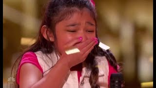 Angelica Hale GOLDEN BUZZER after Burning Down AGT with quotGIRL ON FIREquot  Americas Got Talent [upl. by Natanhoj]