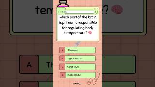 🌡️ Did You Know Your Brain Has Its Own Thermostat mededtrivia brainteasers brainfacts quiz [upl. by Missy]