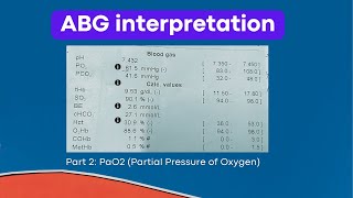 ABG Interpretation PaO2 Partial pressure of Oxygen [upl. by Erline75]