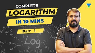 Complete Logarithm in 10 Mins  Ronak Shah  Unacademy CAT [upl. by Aicirtak295]