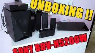 UNBOXING SONY BDVN5200W Home Theatre System 1000 Watt [upl. by Care]