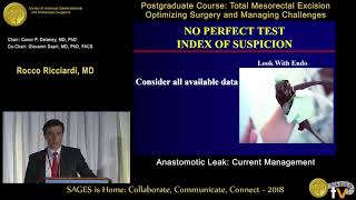 Anastomotic leak Current management TME [upl. by Molloy]